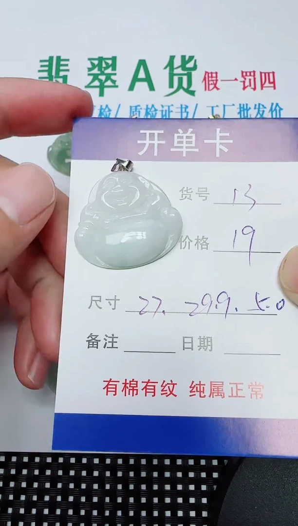 吊坠(赠链)银S925镶嵌翡翠13