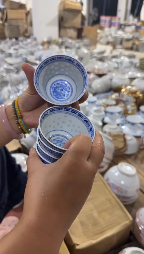 摆件阳**米五只龙心玲珑杯微瑕请慎拍