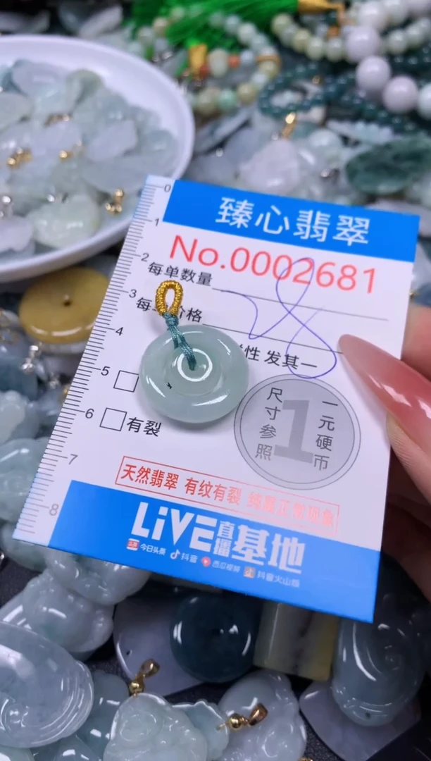 【闪购商品】翡翠颈饰未镶嵌含绳0002681