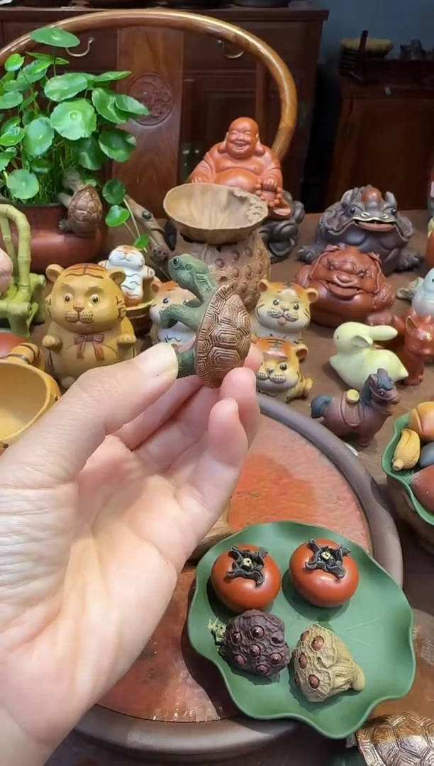 紫砂茶宠小号爬爬龟