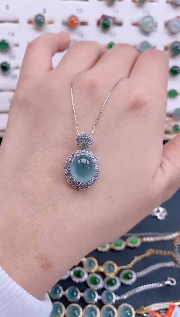 颈饰未镶嵌翡翠天然翡翠