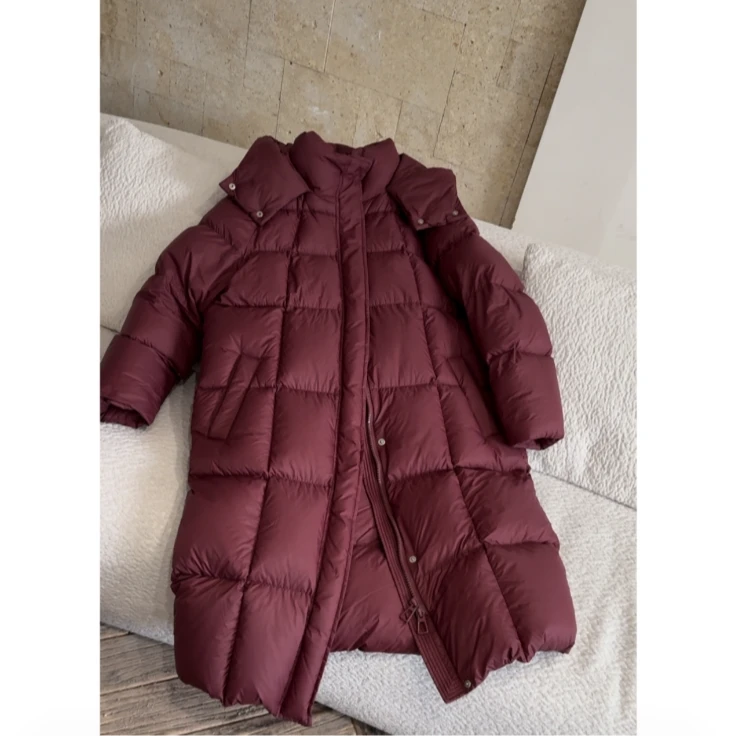 新国标白鹅绒2024冬季新款时尚加厚派克服外套羽绒长款连帽保暖