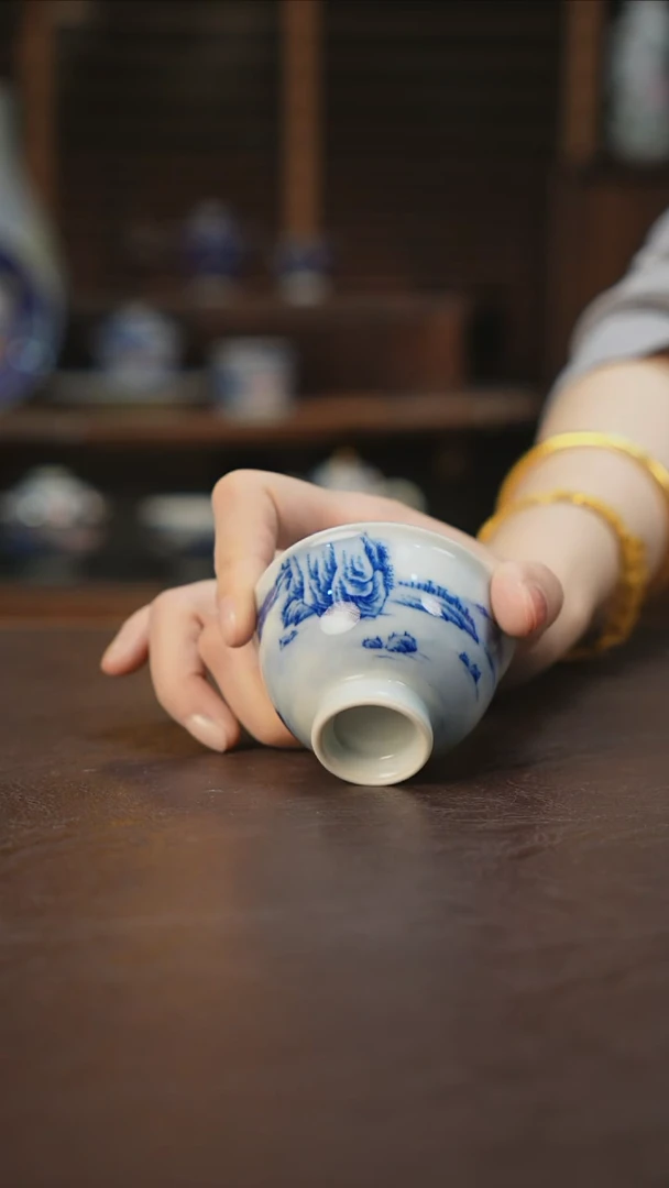 杯景德镇陶瓷杯碗柴烧多人E2