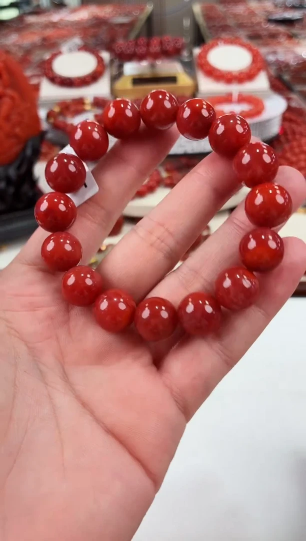 南红玛瑙瓦西手串13+未镶嵌一个/条
