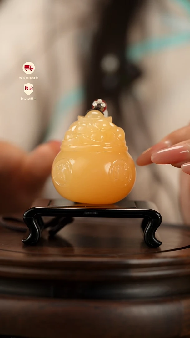 云南石聚宝盆手把件