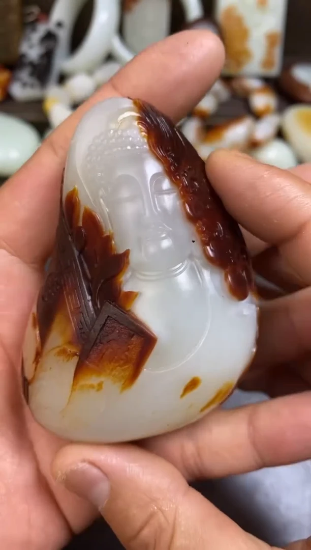 和田玉未镶嵌把件和田玉