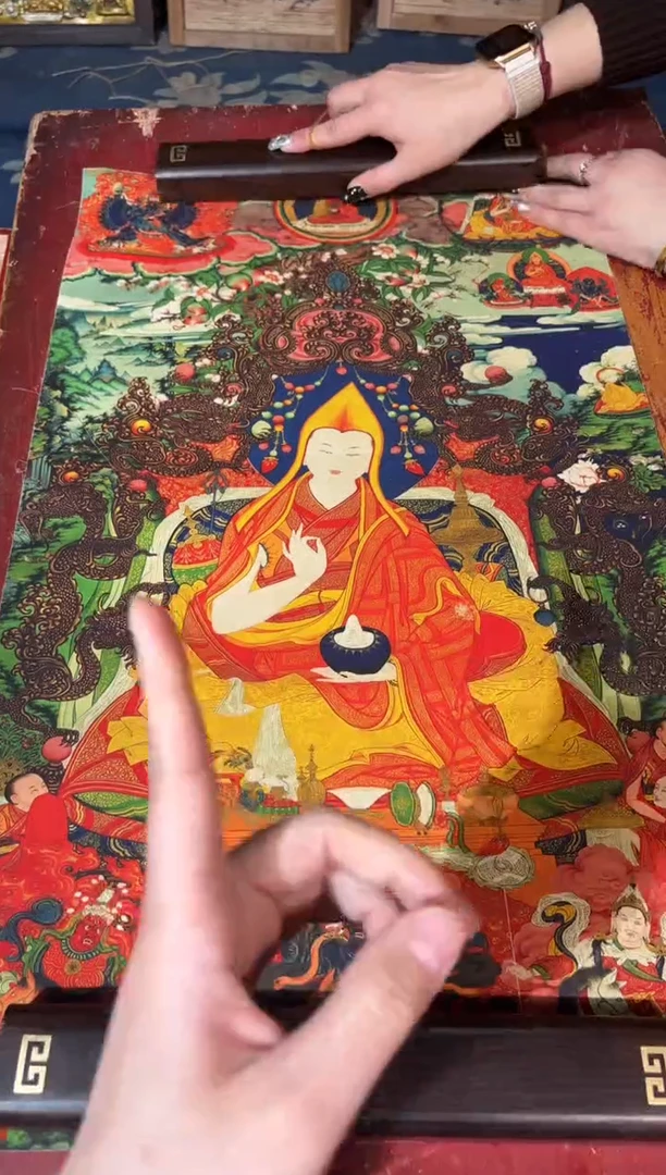 卷轴画龙妹的唐卡tk16