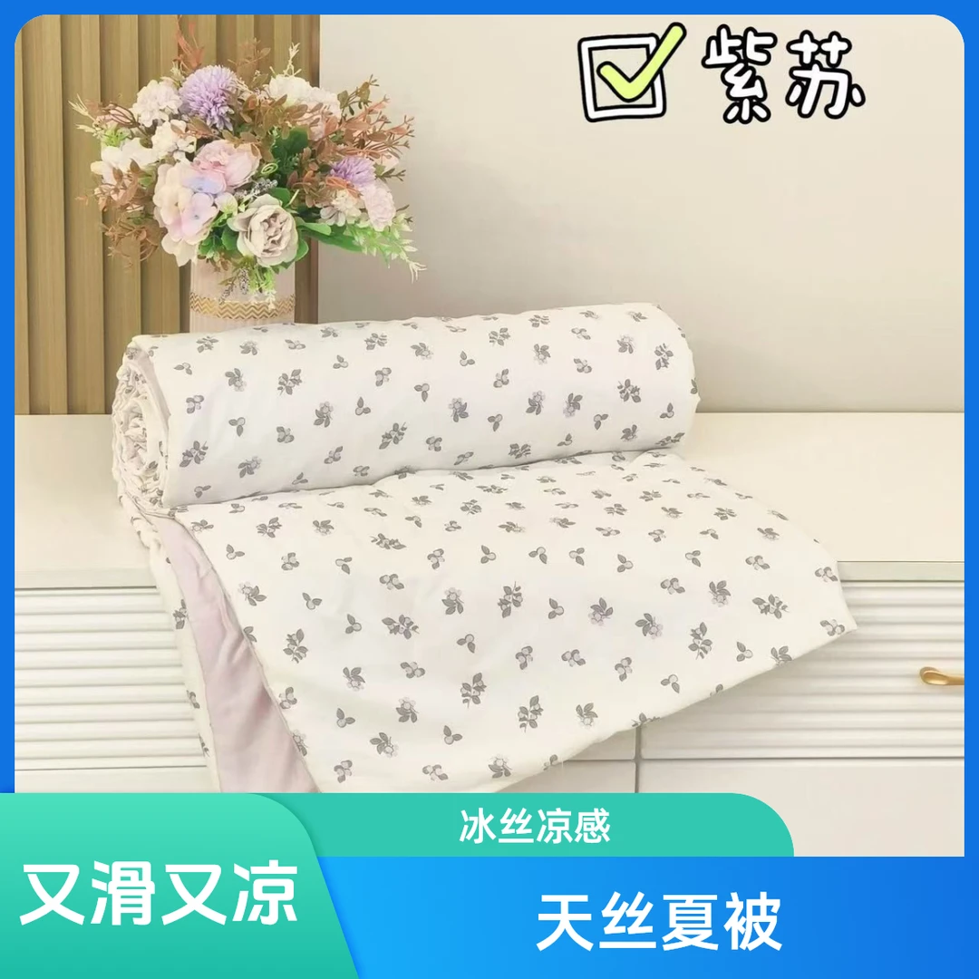 夏季新品天丝夏凉被凉滑透气吸汗不沾身凉感被薄款空调被学生夏被