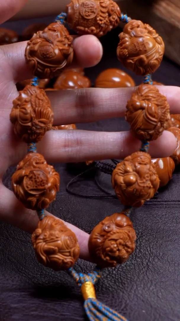 橄榄核手串/手链瑞兽财神