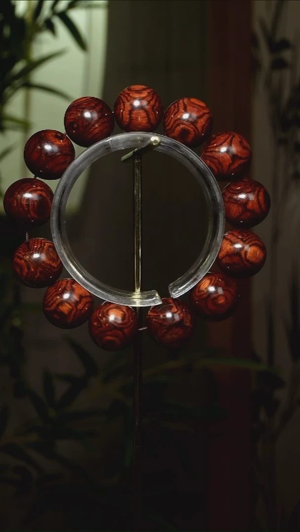 黄花梨/降香黄檀手串/手链海南黄花梨1.8cm