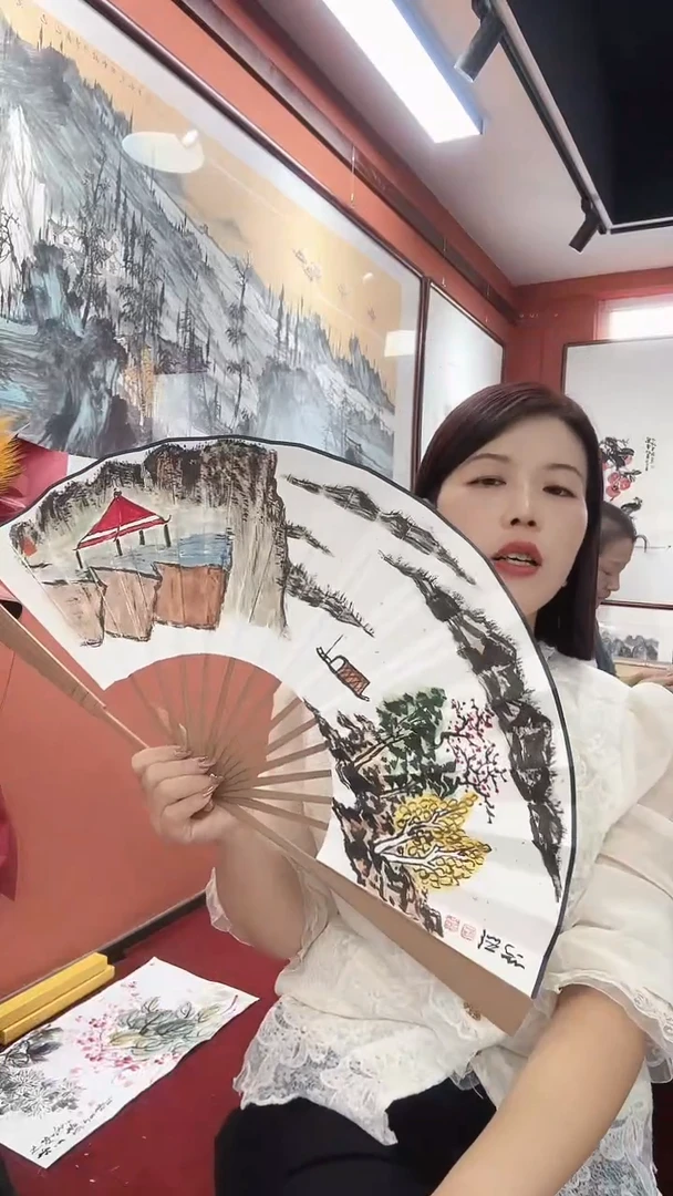 国画严纪照/国画/扇面