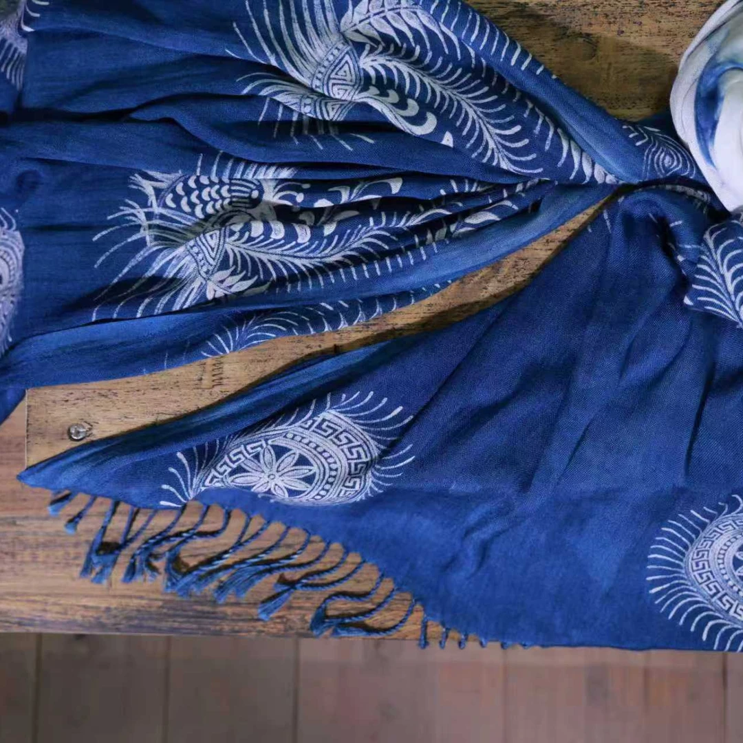 [村T甄选]黔东南特色伴手礼手工蜡染围巾披肩