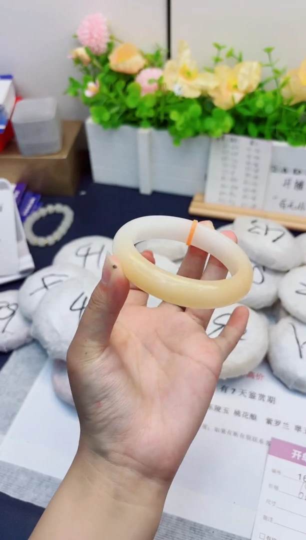 石英质玉手镯未镶嵌166-财气镯-圈口56