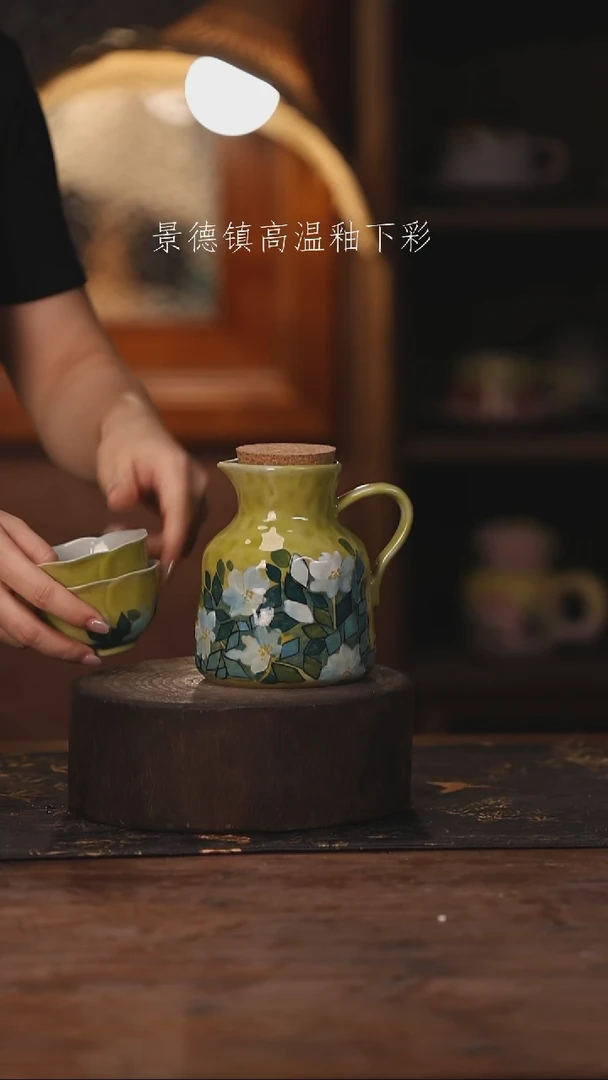 陶瓷景德镇高温釉下手绘陶瓷433