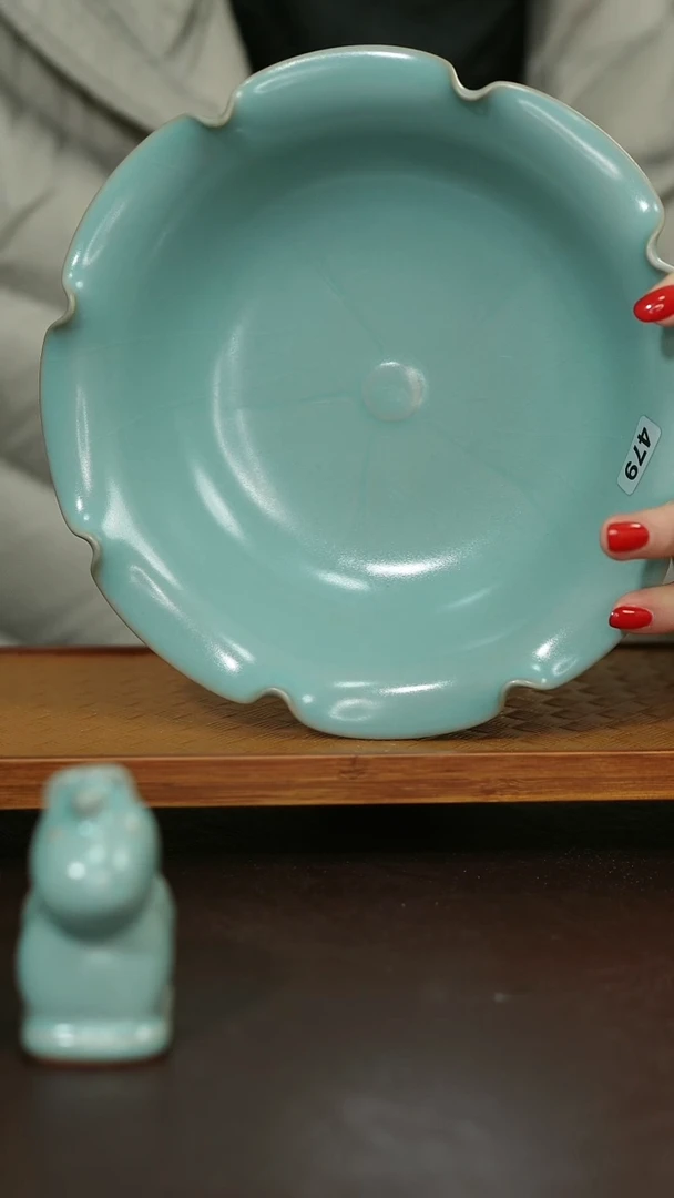 摆件瓷479原矿原釉汝宋汝瓷