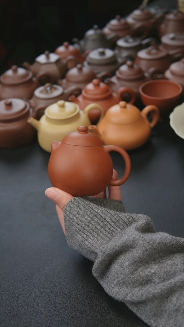 【闪购商品】紫砂茶壶微瑕黄龙山朱泥文旦110cc