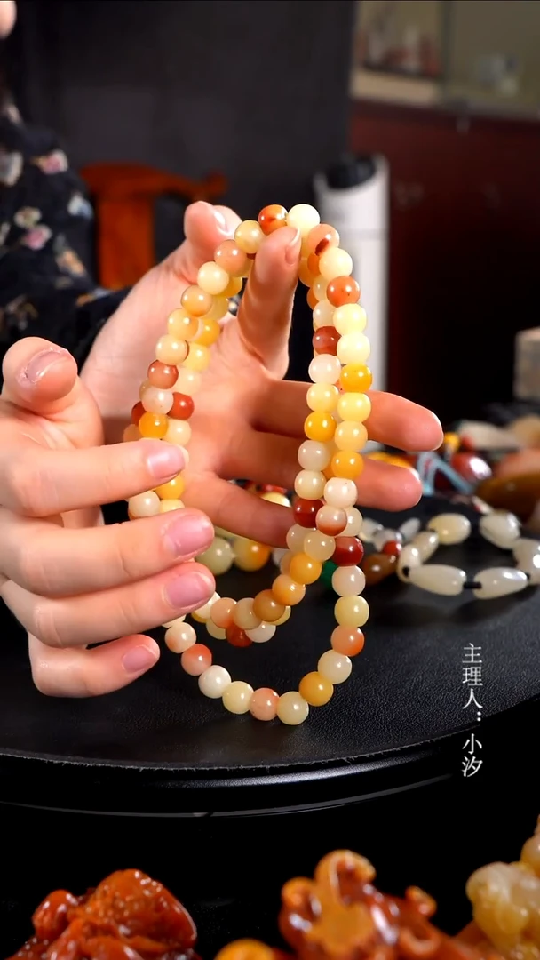 寿山石清*芙蓉石手串
