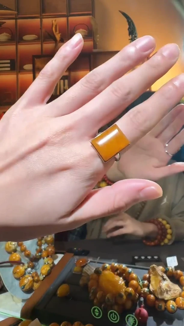 蜜蜡颈饰银S925镶嵌7519天然蜜蜡珠宝奇石