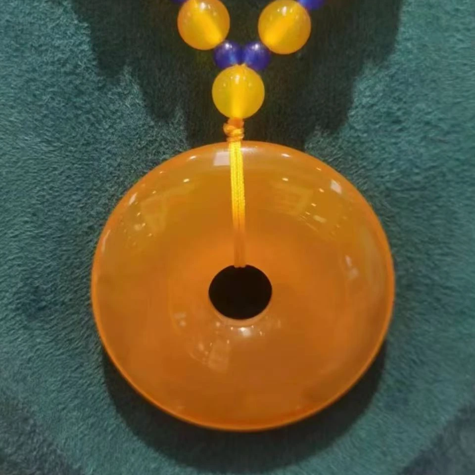 平平安安团团圆圆蜜蜡平安扣吊坠