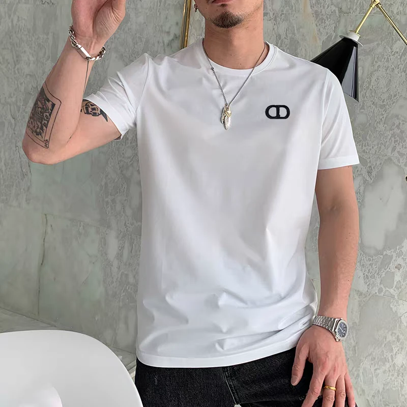 《高端刺绣》男女t恤简约常规款