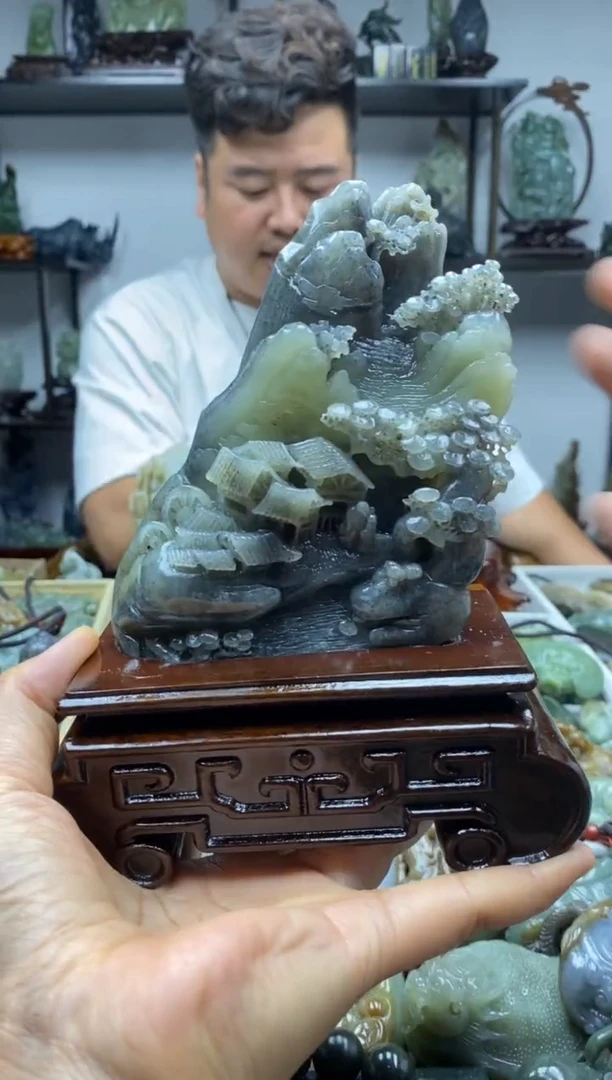 和田玉未镶嵌摆件1