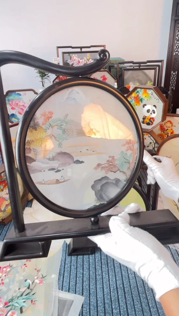 织绣来**往纯手工苏绣双面绣苏绣