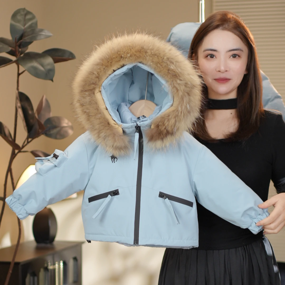 【冰川蓝】2024新款棉服外套+羽绒内胆儿童冬季百搭潮酷58389