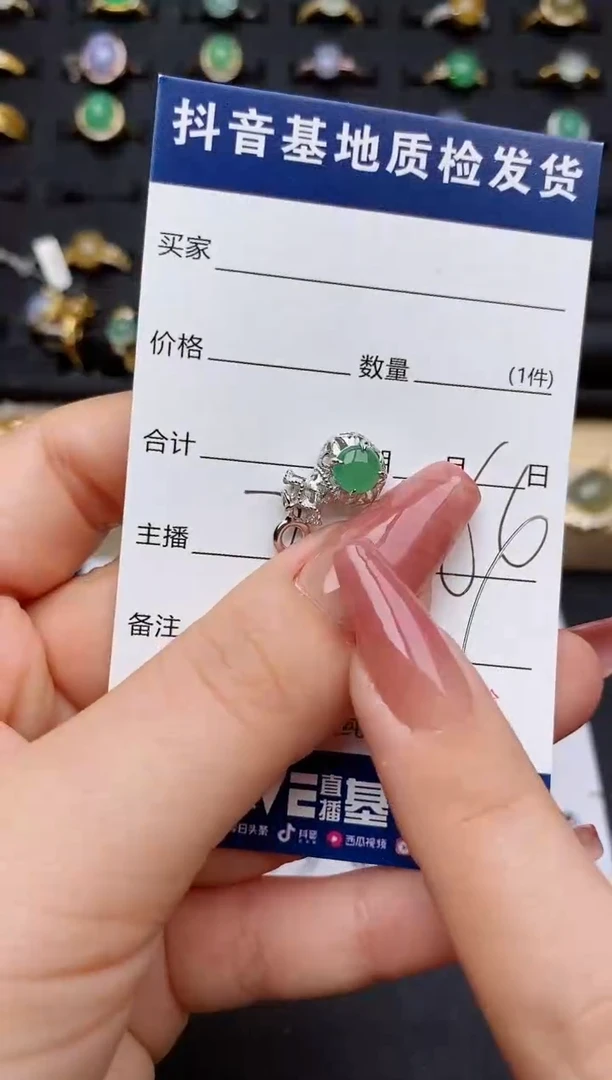 翡翠银S925镶嵌颈饰..........