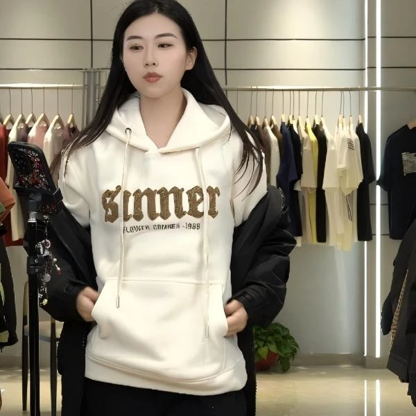 【璐璐专属】男款时尚简约百搭休闲秋冬连帽加绒卫衣8515