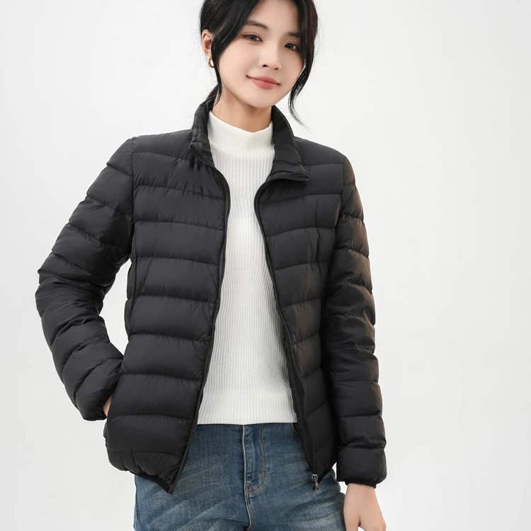 亚兰奴白鸭绒羽绒服 立领轻薄羽绒外套 ff