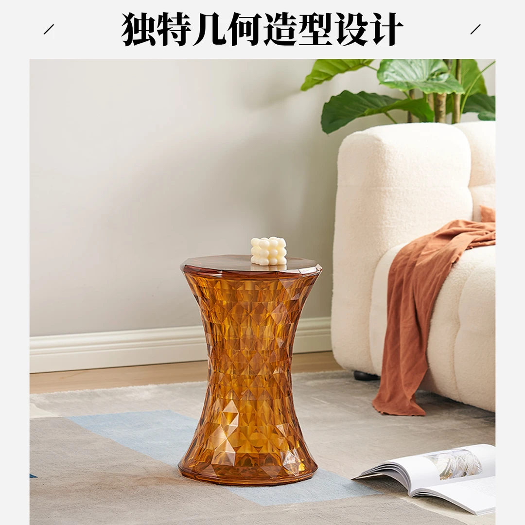 珊谷北欧轻奢创意设计师水晶酒店钻石梳妆凳客厅换鞋凳1005家用