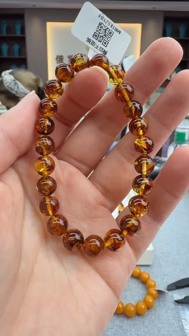 手链琥珀未镶嵌376秒拍号 假一罚三
