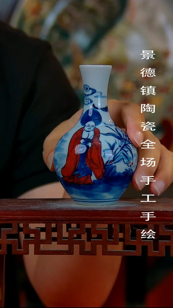 摆件手景德镇陶瓷 全场手工绘