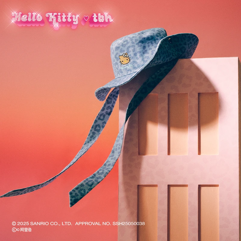 tbh野兽派家居Hello Kitty刺绣牛仔帽夏季女士户外帽子遮阳帽dr