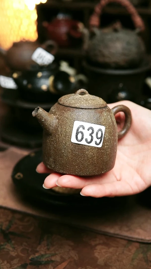 639紫砂全手工黄粉引正把茶壶满容170毫升左右