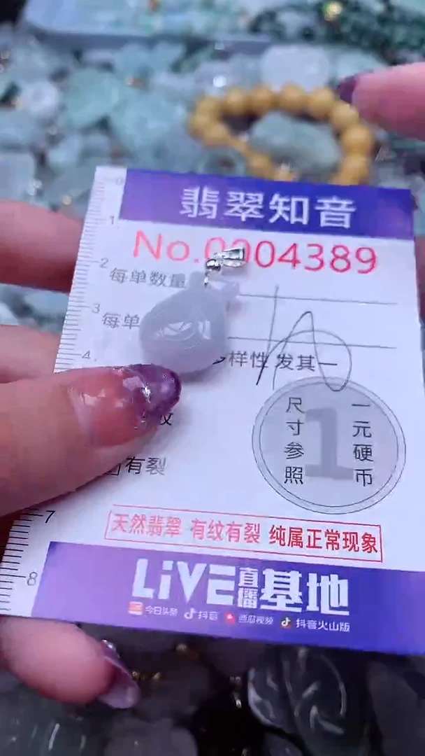 翡翠未镶嵌吊坠(不含链)4389