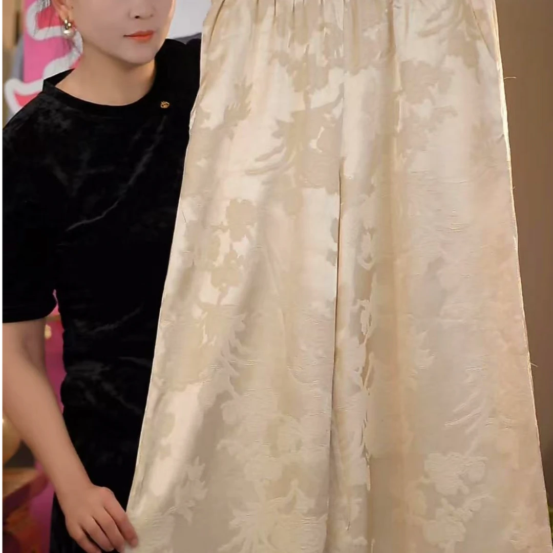 清和自在【莲子裤】春夏新款新中式重工直筒裤