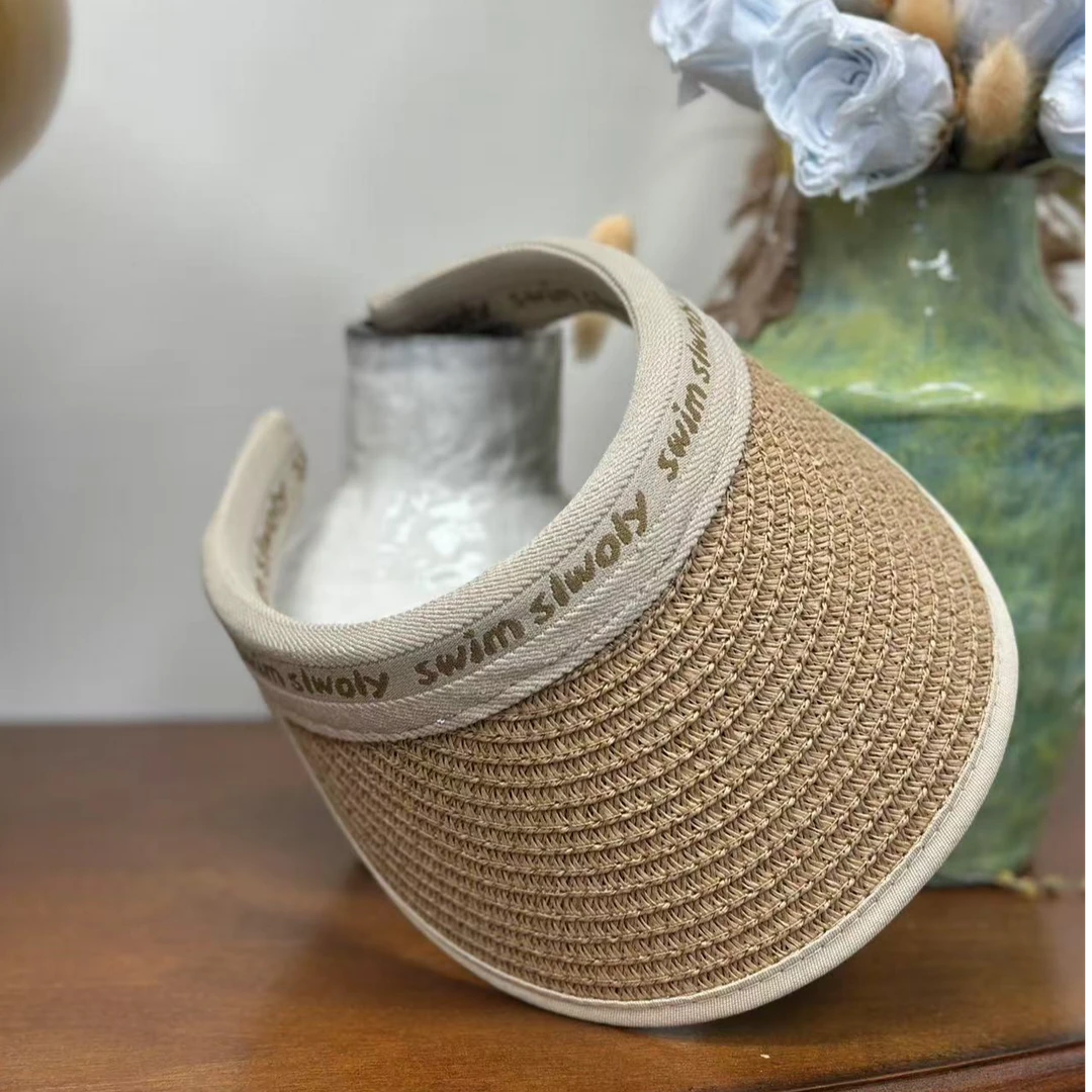 ab.baby儿童夏款防晒帽男童女宝草帽宝宝空顶帽儿童遮阳帽