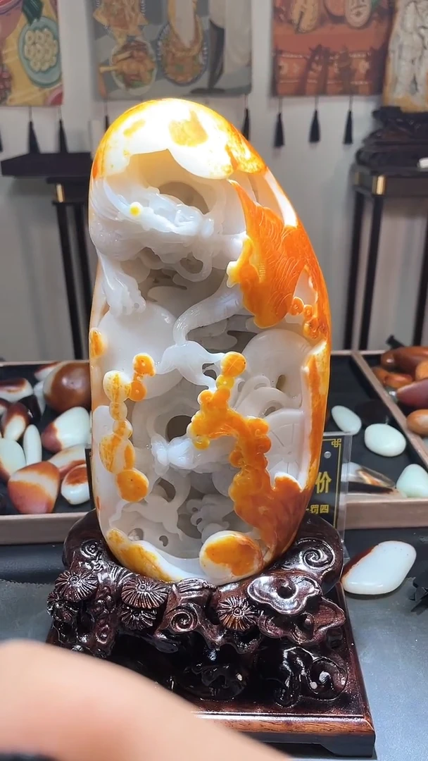 和田玉（子料）未镶嵌挂件开**贝YL-LL-7.8-40
