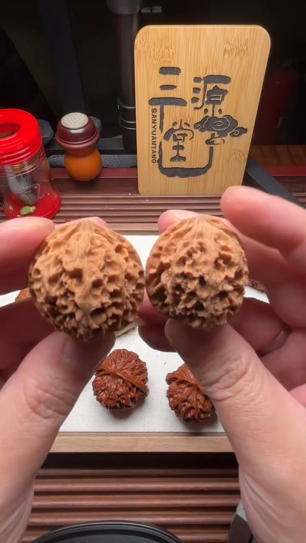 把件文玩核桃032苹果园狮子头35-全品无修