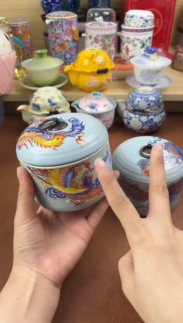 陶陶瓷茶具摆件旅行套组