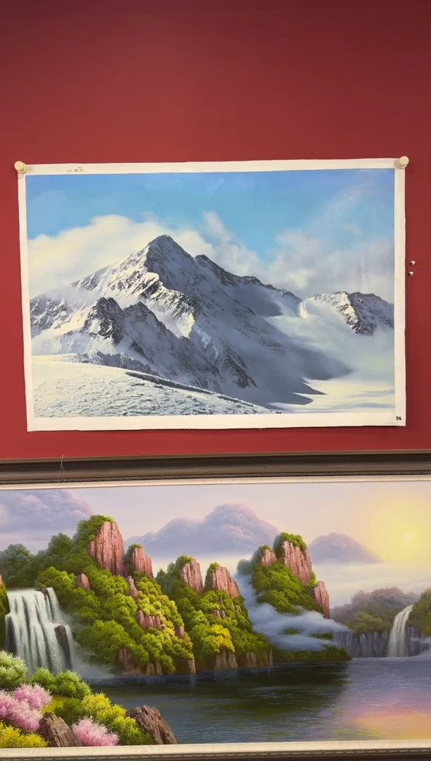 油画【特价】朝鲜画家原创手绘油画作品 118*78cm