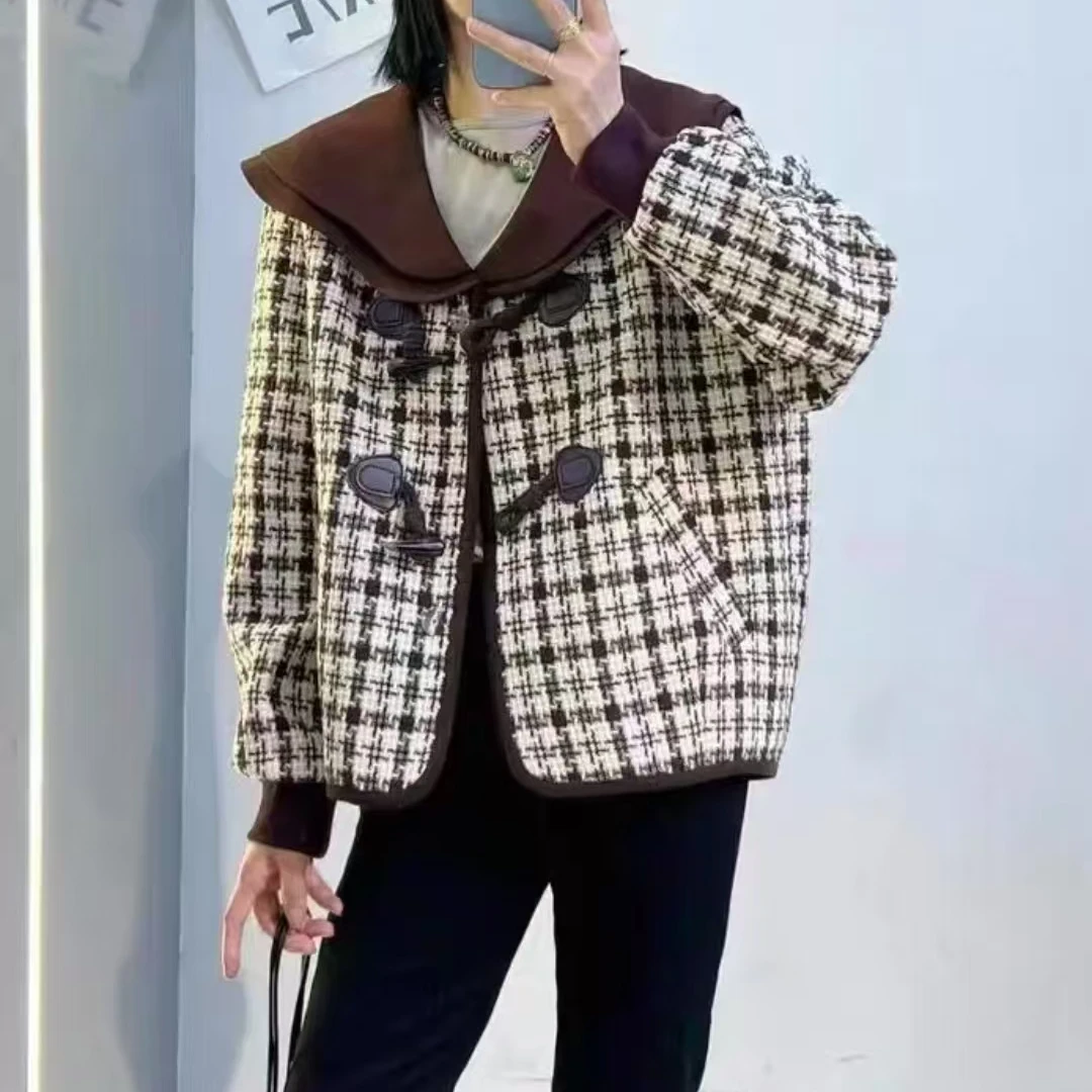 秋冬新款外套时尚百搭短外套显瘦女装洋气小个子女上衣A818长55