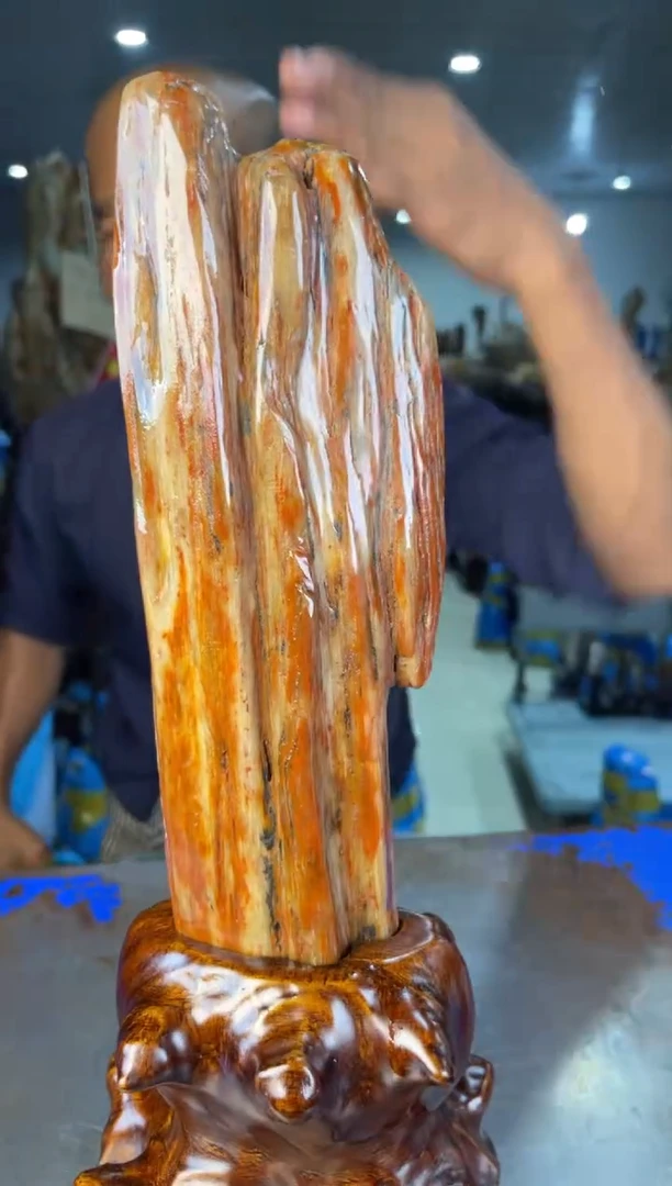 未镶嵌摆件硅化玉5