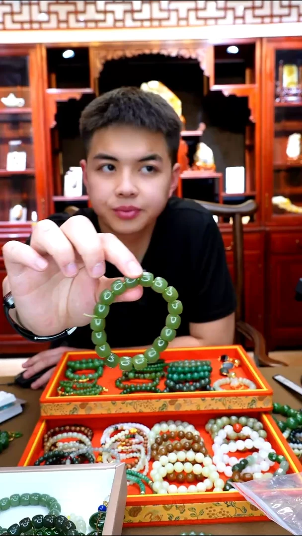 未镶嵌手串和田玉青黄口手串卡12