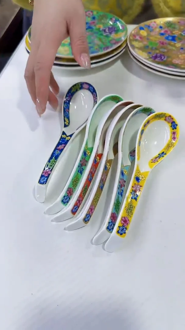 瓷片天鹅勺6个景德镇陶瓷