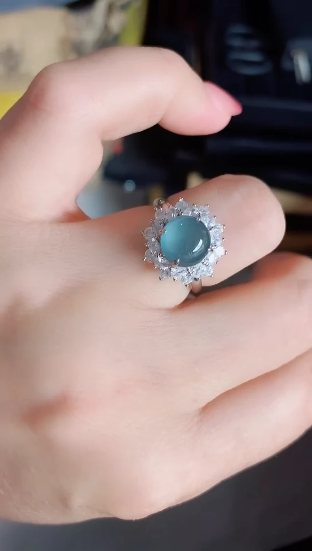 【闪购商品】翡翠戒指银S925镶嵌11111