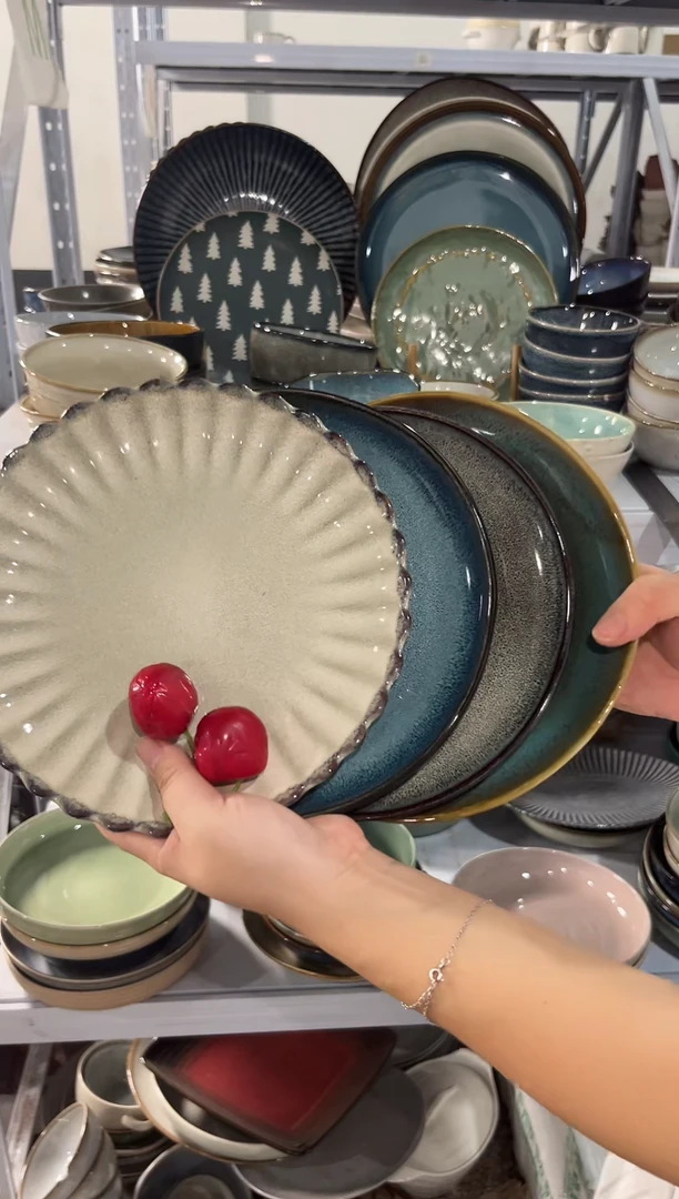 陶瓷外贸尾货瑕疵满20包邮X4 小盘组合