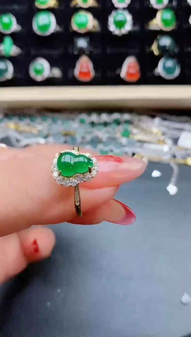 【闪购商品】翡翠戒指银S925镶嵌321321