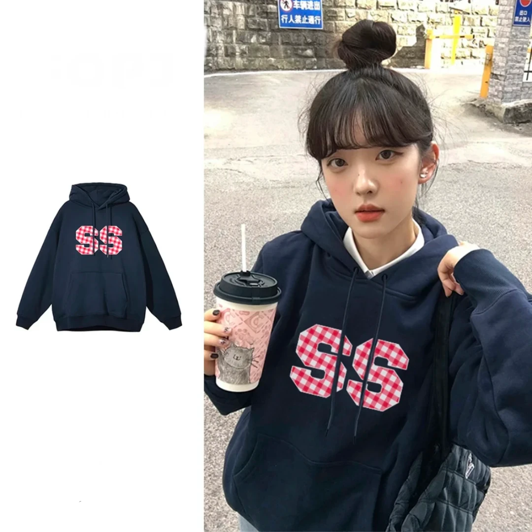 国潮牌美式连帽卫衣女宽松慵懒风高街上衣男女款